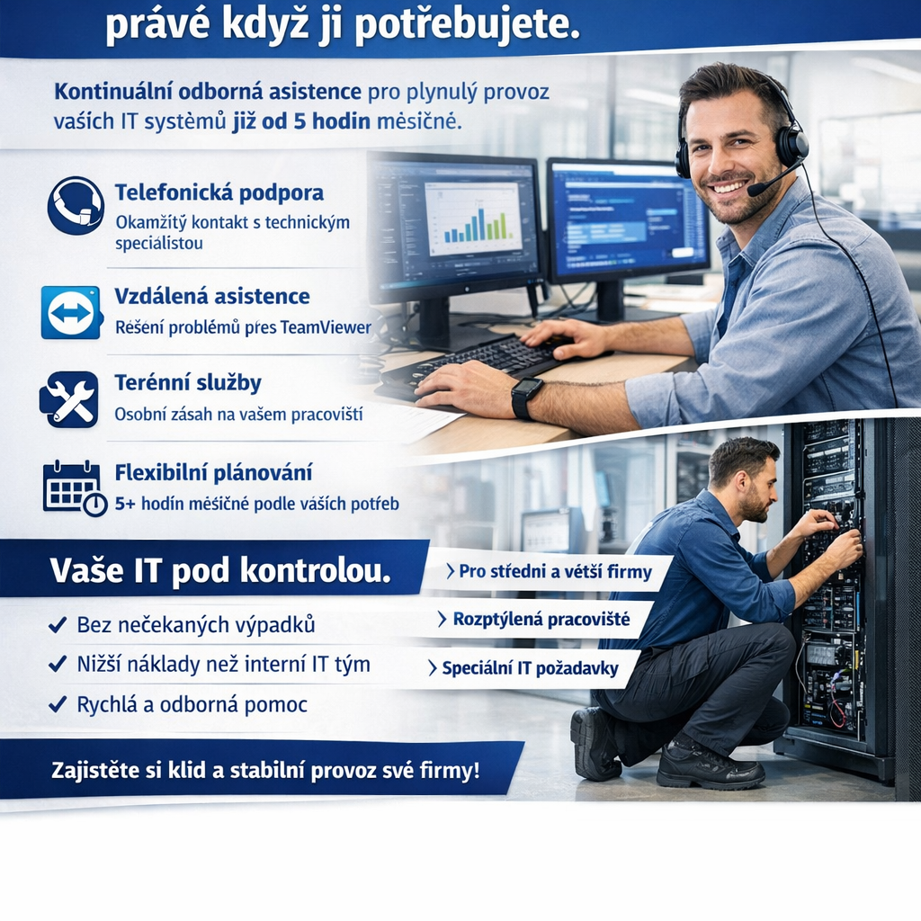 Technická podpora nad 5 hodin měsíčně